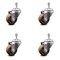 Service Caster 3 Inch High Temp Glass Filled Nylon Swivel 3/8 Inch Threaded Stem Caster Set SCC SCC-TS20S314-GFNSHT-381615-4 - alternate 1